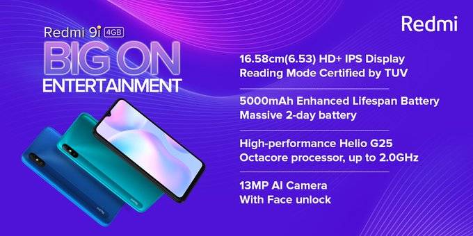 Redmi 9i launched in India, is a Redmi 9A with 4GB RAM and 64GB/128GB ...