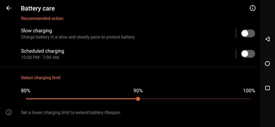 ASUS ROG Phone 3 battery limit feature