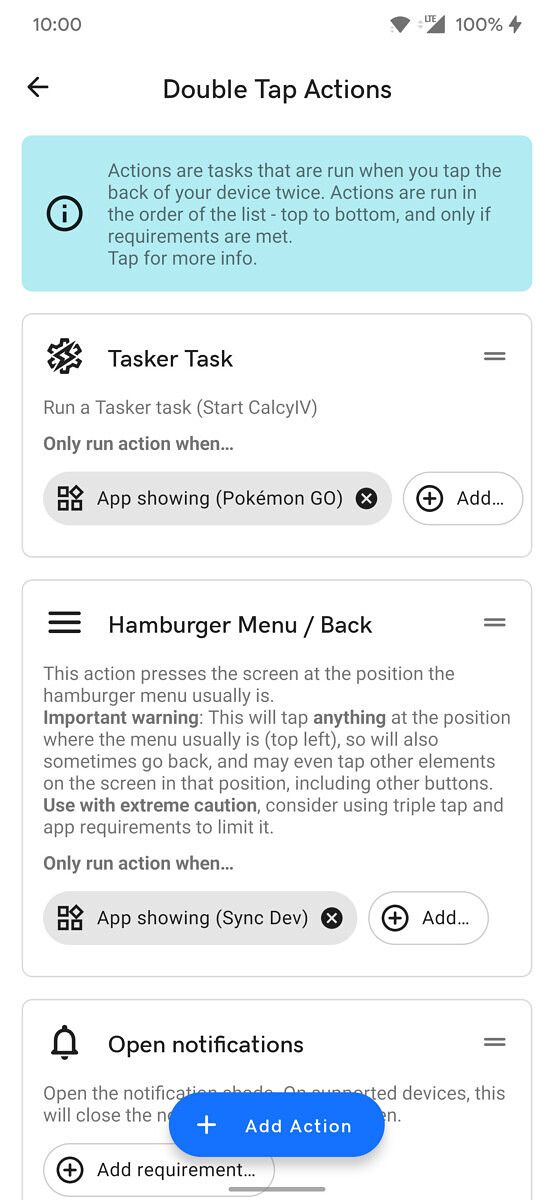 Tap, Tap lets you do a triple tap gesture on the back of your Android phone