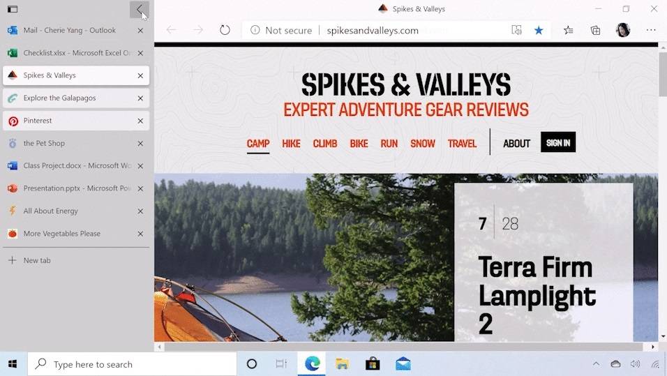 Microsoft Edge Vertical Tabs