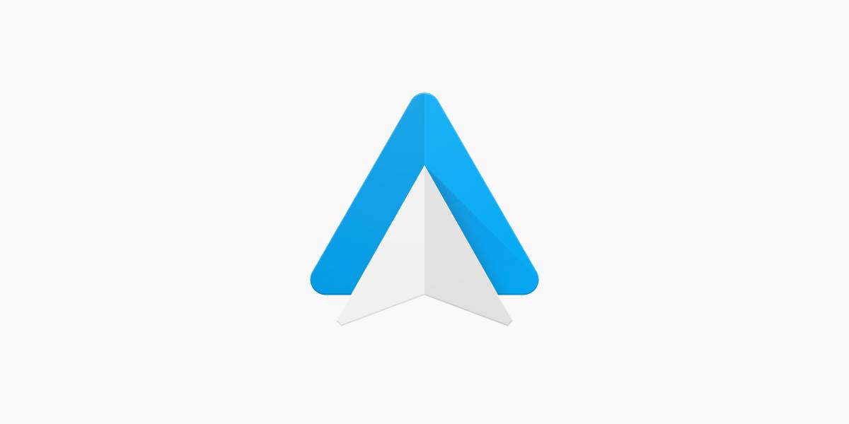 Android Auto logo on white background.