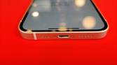 iPhone 12's aluminum railing.
