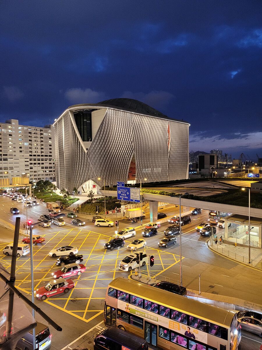 Fold 2 shot of the Xiqu Center in Hong Kong.
