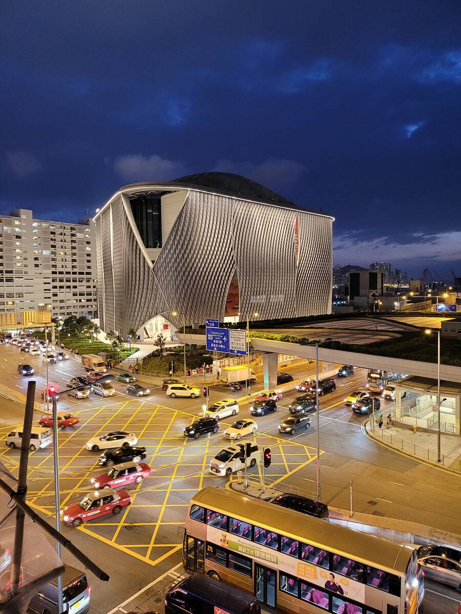 Fold 2 shot of the Xiqu Center in Hong Kong.