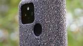 Google Pixel 5 in fabric case outside