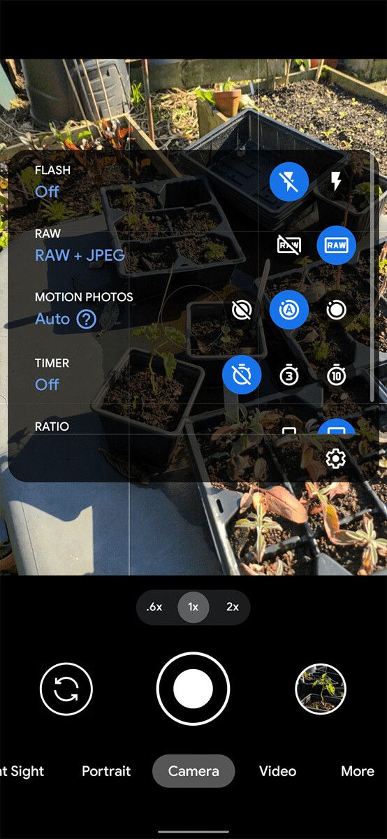 Google Pixel 5 new camera UI settings