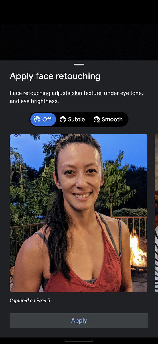 google face retouching off