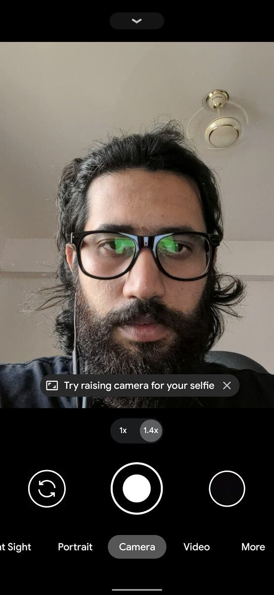 google camera 8 selfie try raising your camera hint