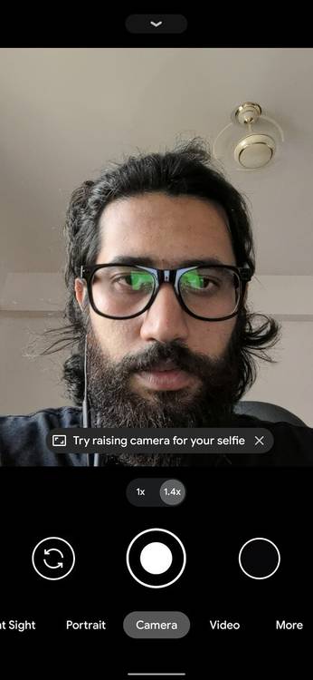 google camera 8 selfie try raising your camera hint