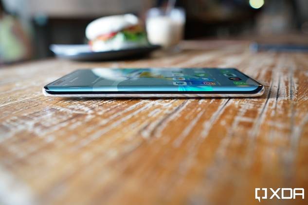 The Mate 40 Pro with a waterfall display.