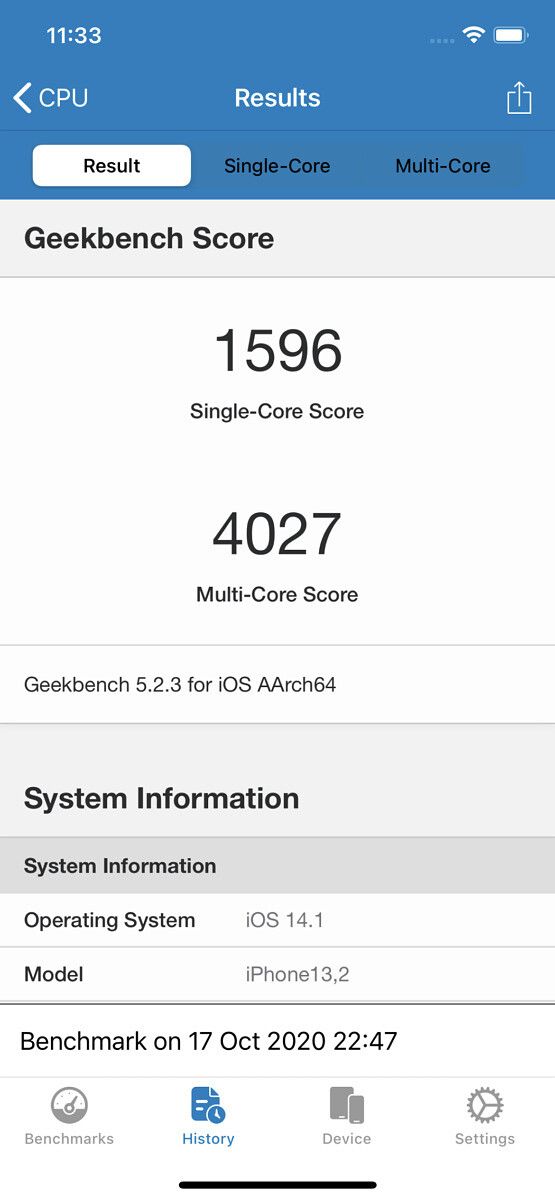 A14 Bionic Geekbench Scores