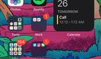 iOS 14 homescreen with widgets