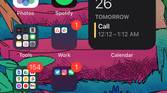 iOS 14 homescreen with widgets
