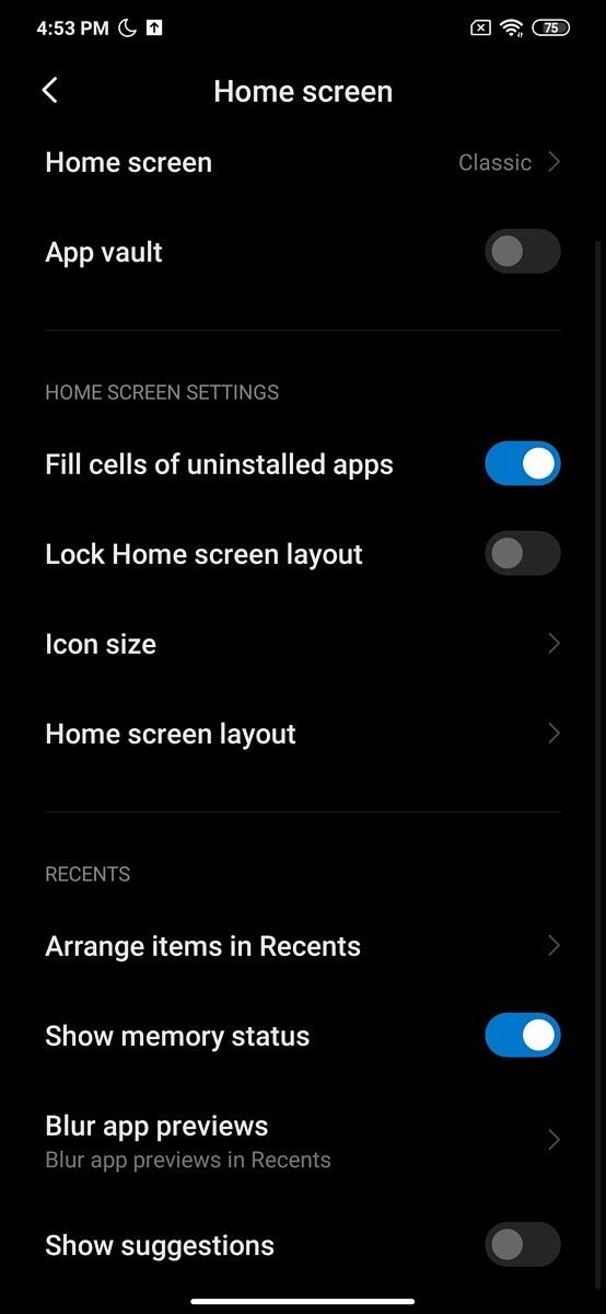 Xiaomi MIUI Launcher Alpha Horizontal Recents Pane