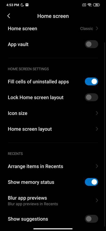 Xiaomi MIUI Launcher Alpha Horizontal Recents Pane