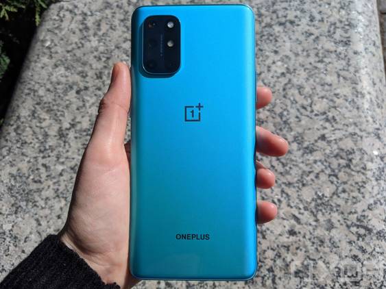 OnePlus-8T-Aquamarine-Green-Back-Looking-Blue