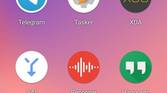 3x3 app grid layout with a couple of app icons