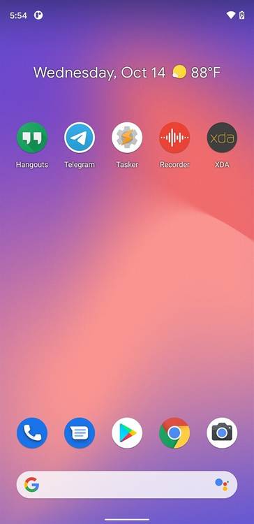 5x5 app grid layout with a couple of app icons