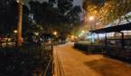 S20-FE ultra wide shot of walkway at night