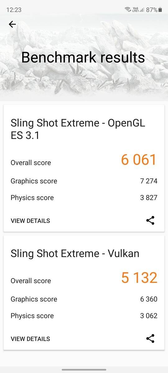 Samsung Galaxy S20 FE 3DMark scores