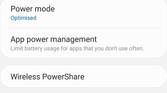 Samsung Galaxy S20 FE battery settings