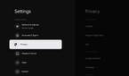 Google Chromecast with Google TV settings panel
