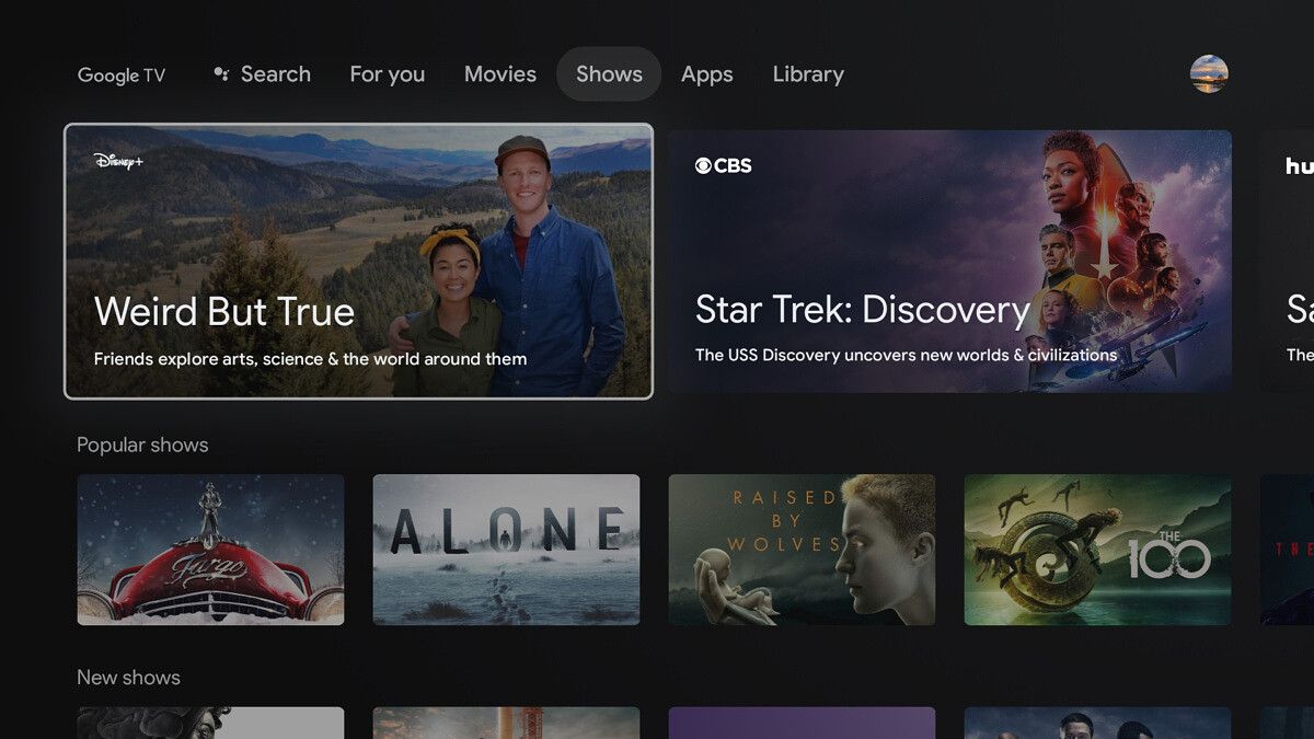 Google Chromecast with Google TV movies tab