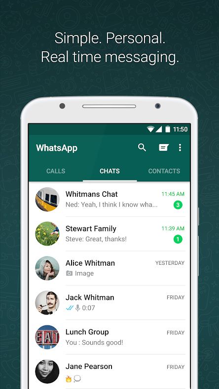 WhatsApp Main Menu