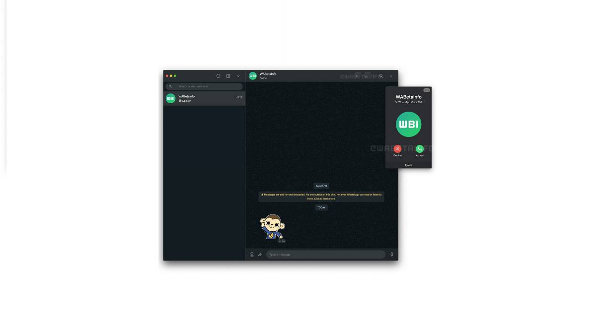 WhatsApp Web voice call