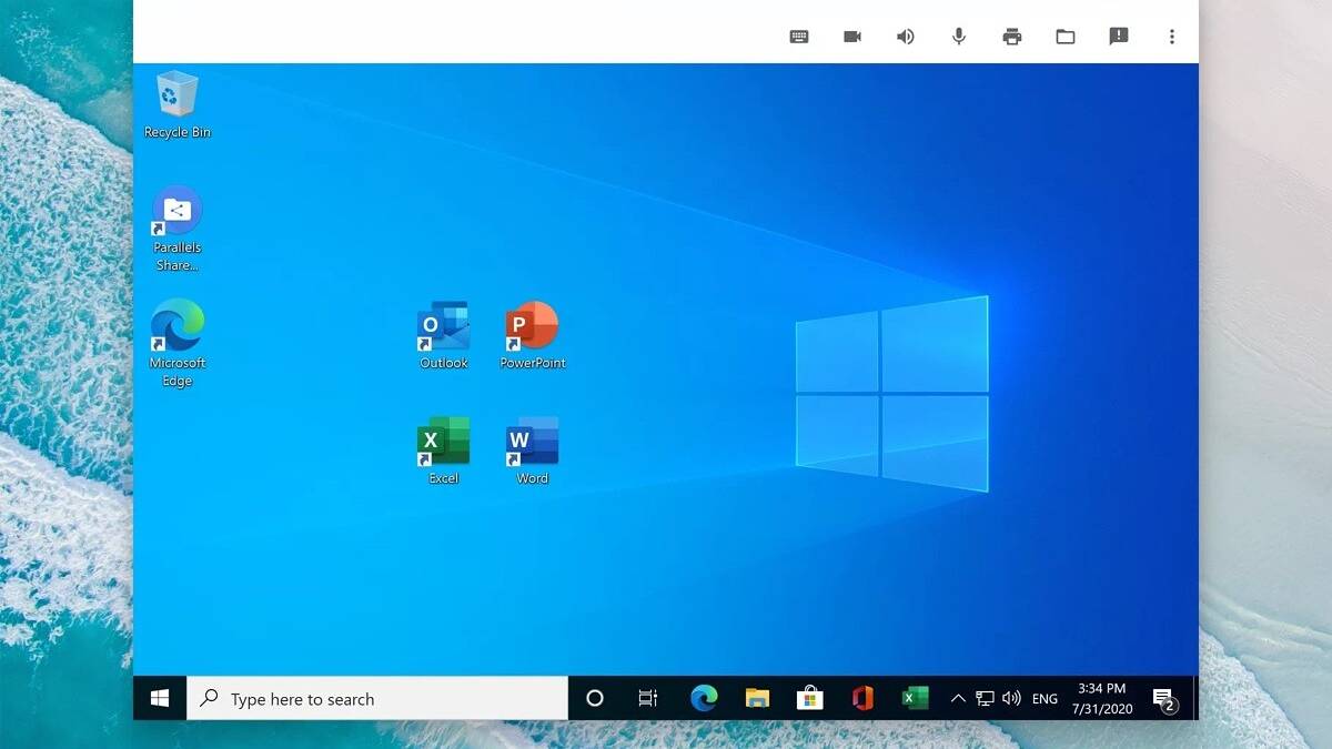 Chrome OS Parallels Windows