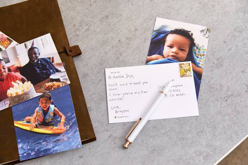 Google Photos premium print series postcard