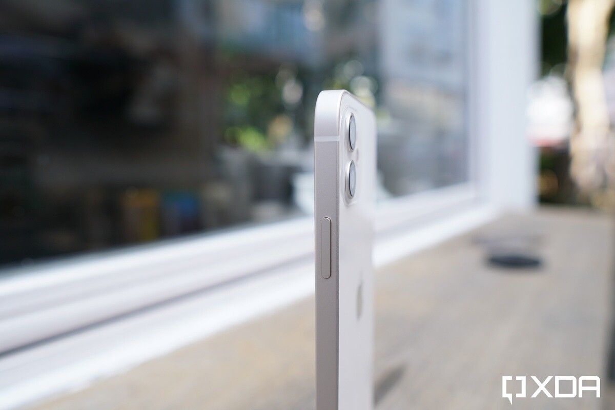 The iPhone 12 has a flat side.