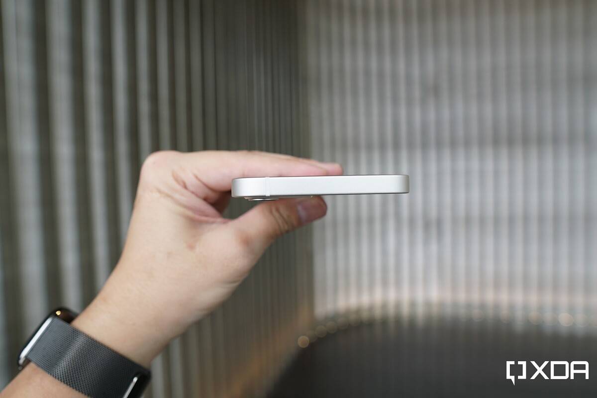 iphone in hand bottom view