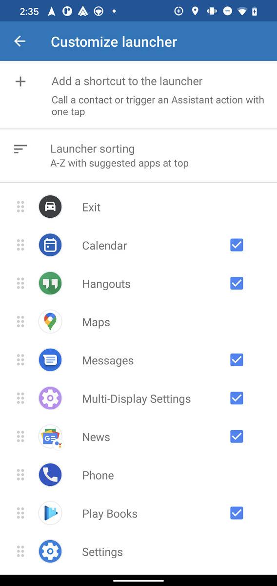 Android Auto Google Assistant shortcuts