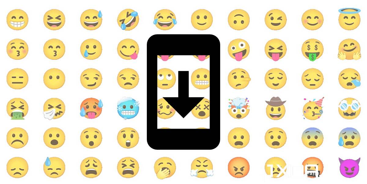 Android system emoji update Google with emojis and a symbol