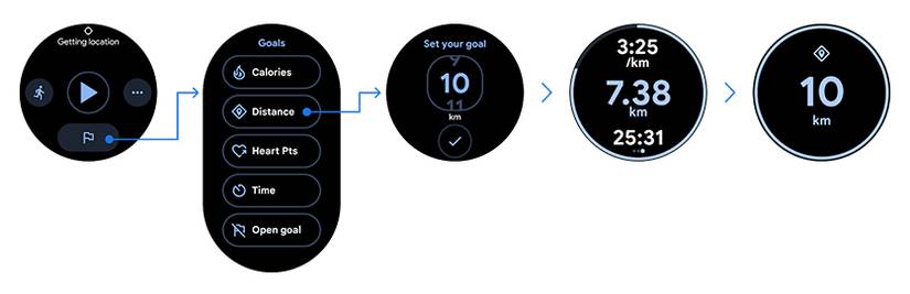 Google Fit Wear OS set workout goals
