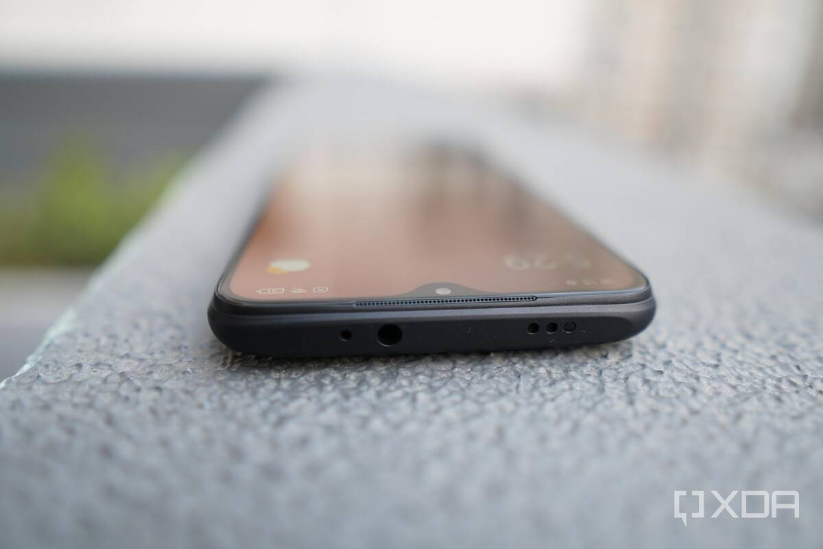 Top of POCO M3 with an earpiece and speaker
