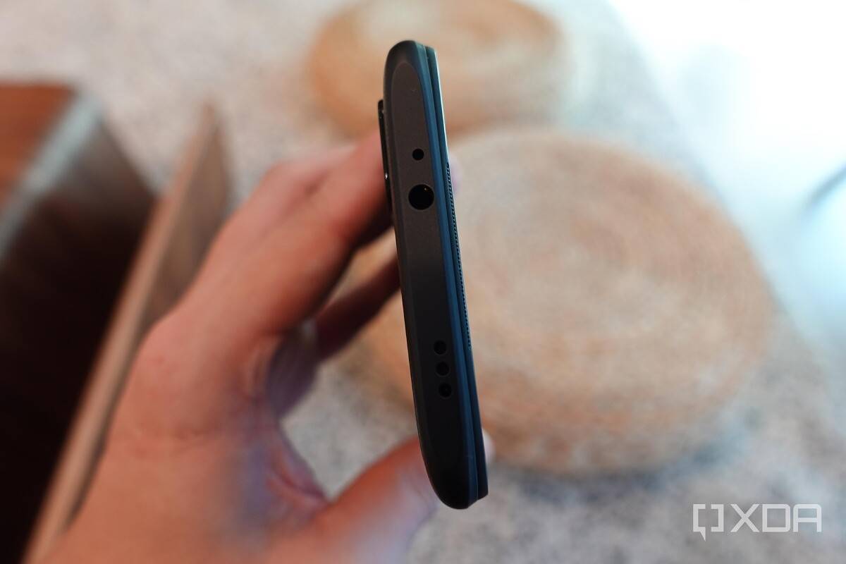 Top of POCO M3 with a headphone jack.