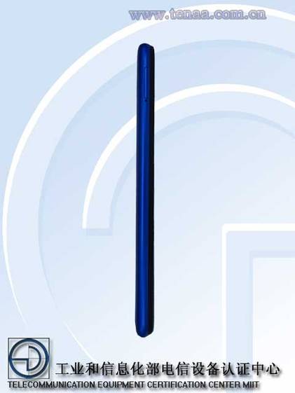 Blue Redmi Note 10 4G side view