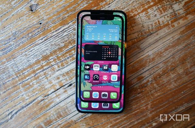 iPhone 12 Mini stacked on top of an iPhone 12 Pro Max.