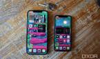 The iPhone 12 Mini next to the iPhone 12 Pro Max