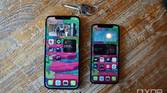 The iPhone 12 Mini next to the iPhone 12 Pro Max