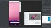 Android Studio Arctic Fox rollable phone emulator