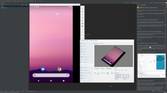 Android Studio Arctic Fox rollable phone emulator