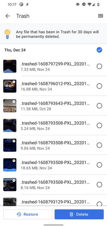 Files by Google Trash Folder 2