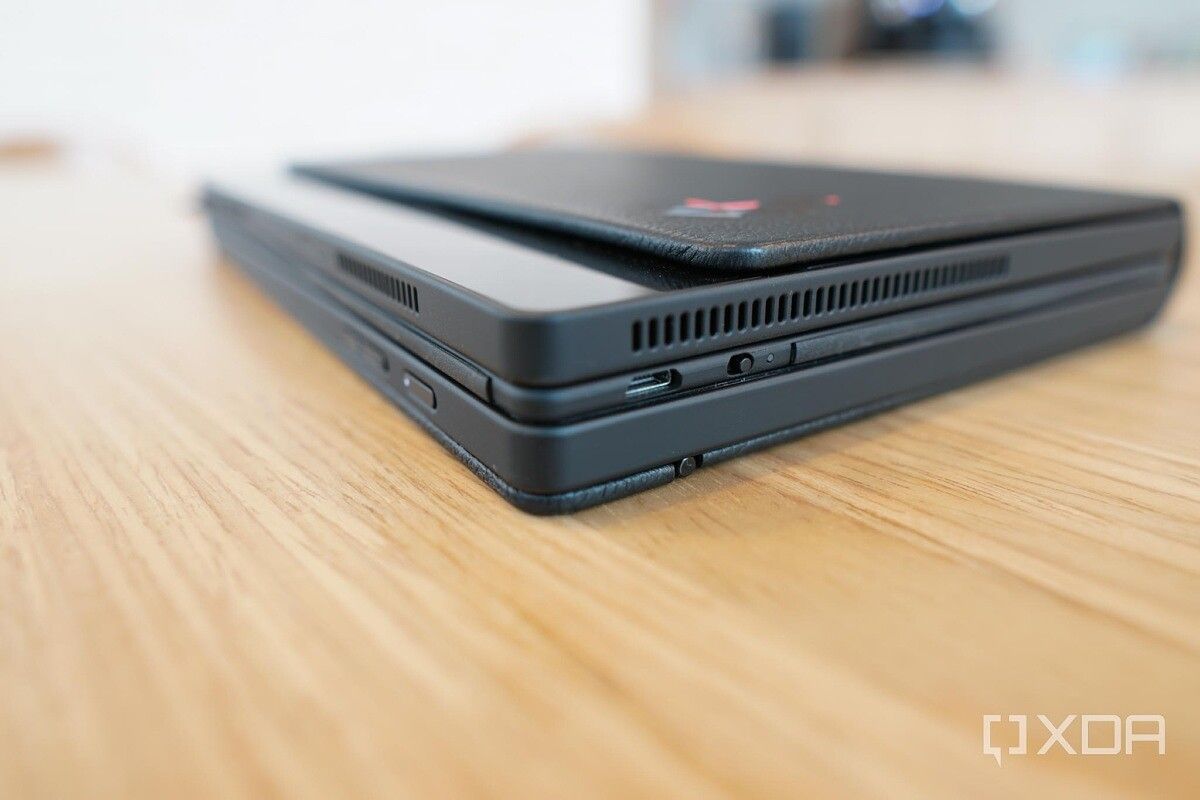 The Lenovo ThinkPad X1 Fold when folded.