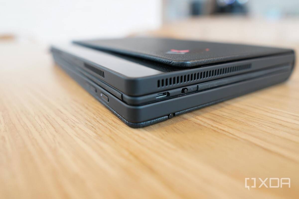 The Lenovo ThinkPad X1 Fold when folded.