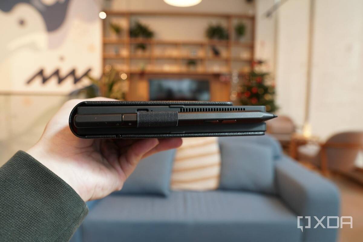 The Lenovo ThinkPad X1 Fold when folded.