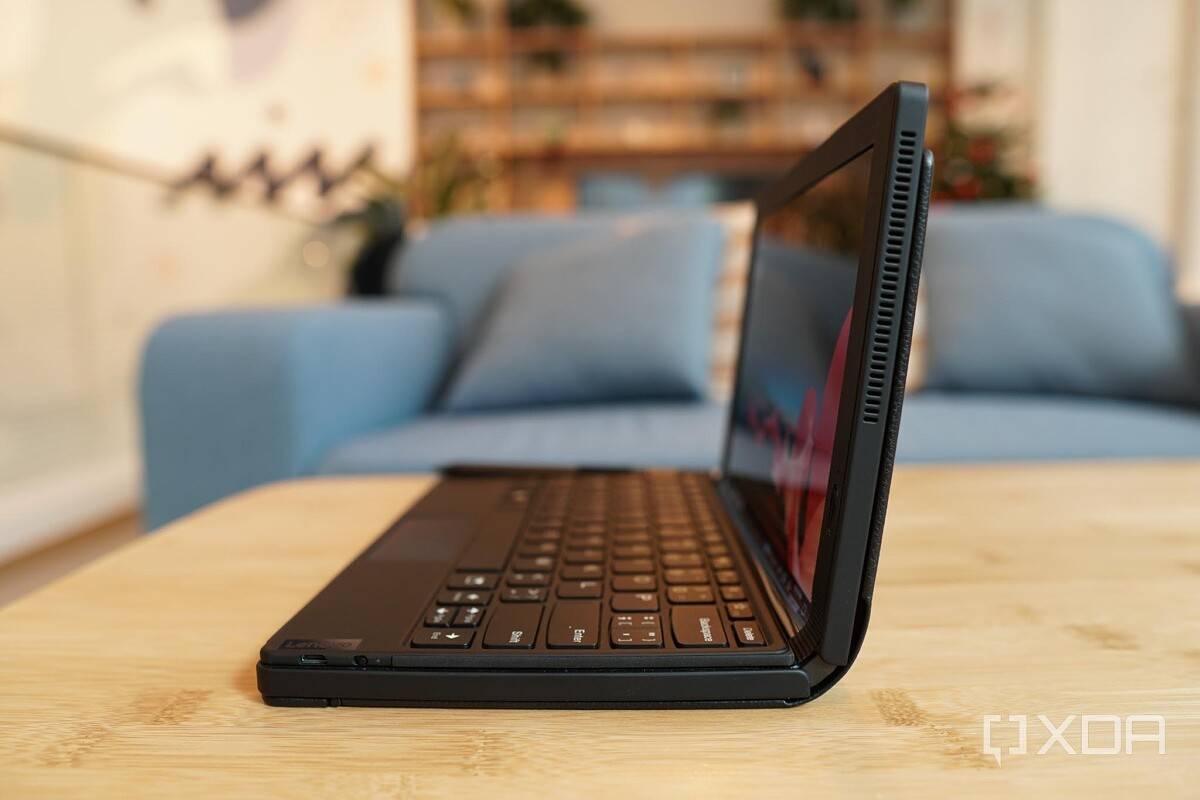 The Lenovo X1 Fold in mini laptop form.
