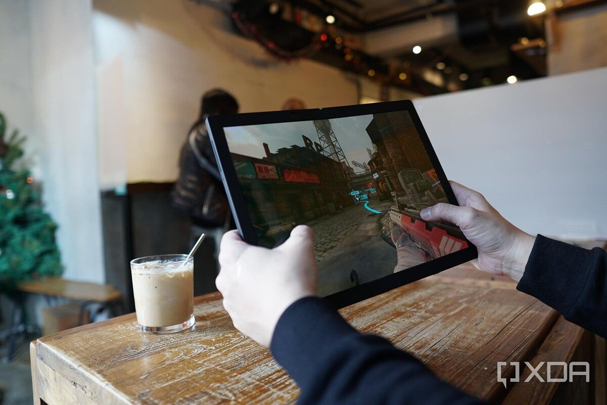 Gaming on the Lenovo ThinkPad X1 Fold.